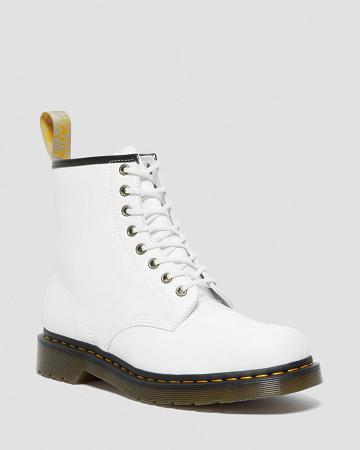 Dr Martens Vegan 1460 Kemble Snørestøvler Dame Hvide | DK 223BEX